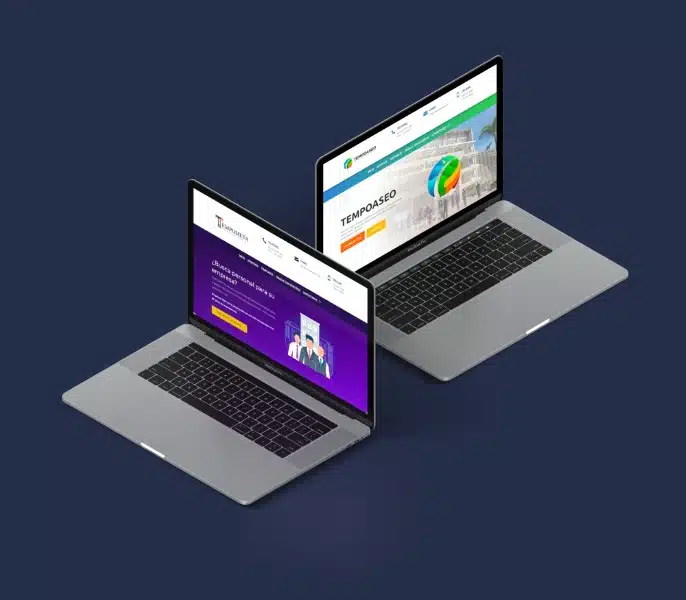 Diseño web y diseño de logo y marca tempoaseo tempometa villavicencio