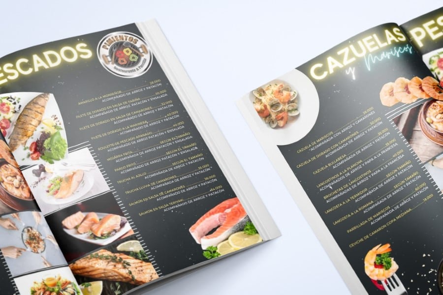 diseño de menus para restaurantes Villavicencio - San Jose del guaviare