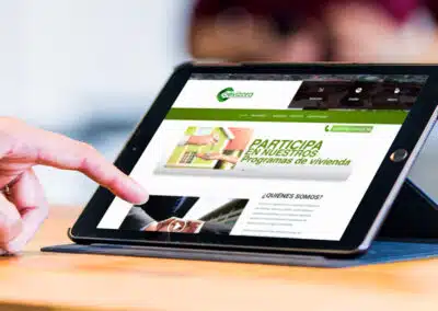 diseño de pagina web coovizora empresa banco de ahorro y crédito villavicencio coovizora