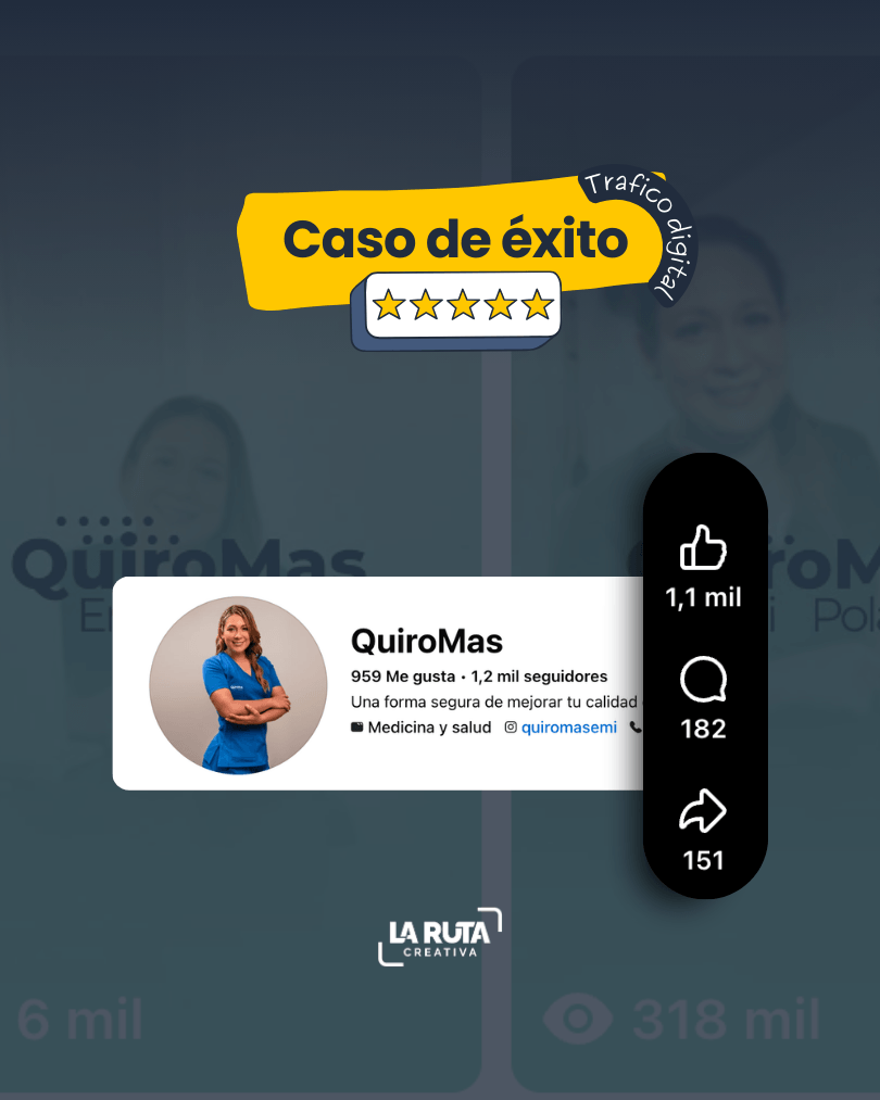 Emi Polanco, quiropráctica en Villavicencio, trabajando su posicionamiento digital con la agencia La Ruta Creativa. Marketing digital para empresas de salud Agencia de publicidad en Villavicencio Tráfico digital y WhatsApp marketing Posicionamiento digital en Villavicencio